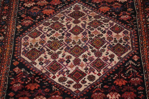 Qashqai Blue Runner Hand Knotted 411 X 106 Area Rug 400-26709 Image 4