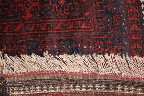 Baluch Blue Hand Knotted 41 X 74 Area Rug 400-26710 Image 4