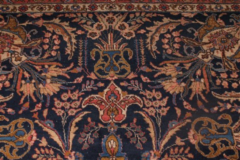 Tabriz Blue Hand Knotted 66 X 99 Area Rug 400-26711 Image 1