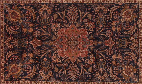 Tabriz Blue Hand Knotted 66 X 99 Area Rug 400-26711 Image 3