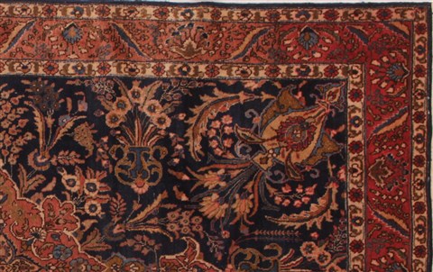 Tabriz Blue Hand Knotted 66 X 99 Area Rug 400-26711 Image 4