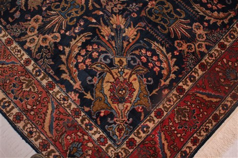 Tabriz Blue Hand Knotted 66 X 99 Area Rug 400-26711 Image 7