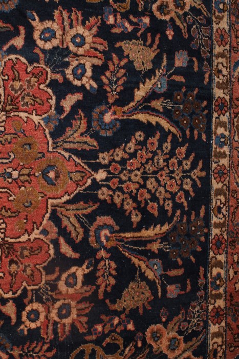 Tabriz Blue Hand Knotted 66 X 99 Area Rug 400-26711 Image 9