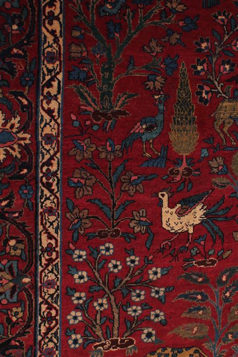 Tabriz Red Hand Knotted 71 X 102 Area Rug 400-26712 Image 5