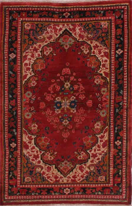 Sarouk Red Hand Knotted 42 X 68 Area Rug 400-26715 Image 0