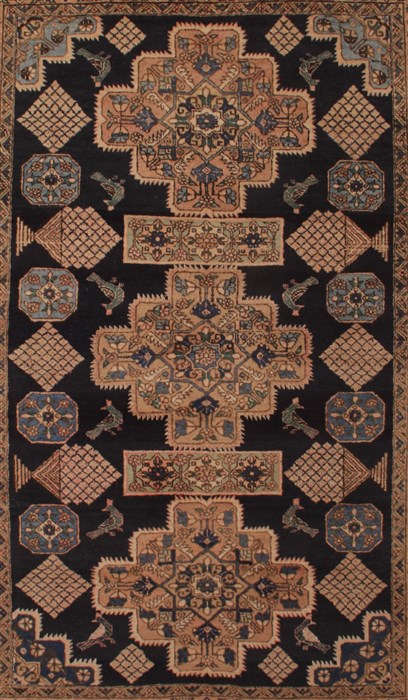 Abadeh Blue Hand Knotted 68 X 911 Area Rug 400-26721 Image 2