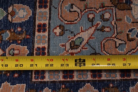 Kerman Blue Hand Knotted 411 X 82 Area Rug 400-26723 Image 2