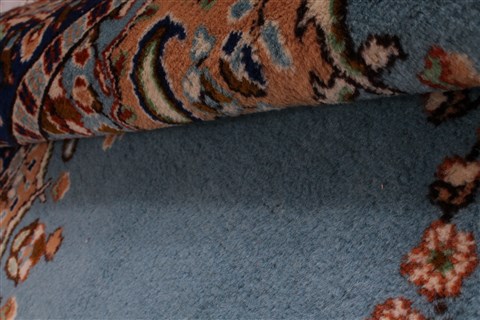 Kerman Blue Hand Knotted 411 X 82 Area Rug 400-26723 Image 4
