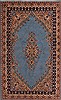 Kerman Blue Hand Knotted 411 X 82  Area Rug 400-26723 Thumb 0