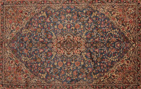Yazd Beige Hand Knotted 83 X 119 Area Rug 400-26730 Image 3