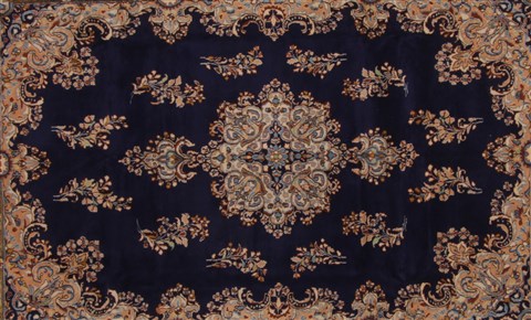 Kerman Beige Hand Knotted 73 X 101 Area Rug 400-26733 Image 3