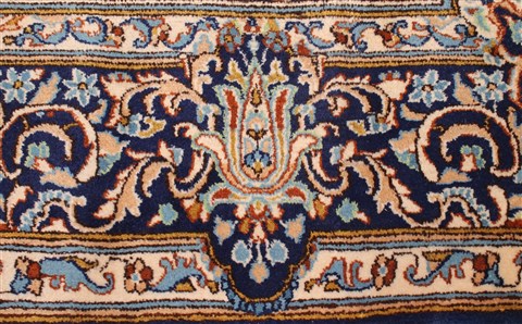 Kerman Beige Hand Knotted 73 X 101 Area Rug 400-26733 Image 7