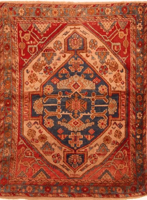 Heriz Beige Hand Knotted 37 X 49 Area Rug 100-26749 Image 0
