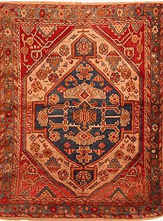 Persian Heriz Beige Rectangle 3x5 ft Wool Carpet 26749