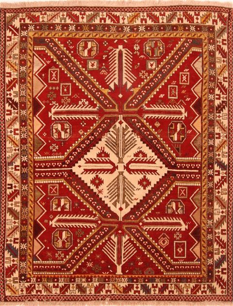 Shirvan Red Hand Knotted 40 X 51 Area Rug 253-26751 Image 0