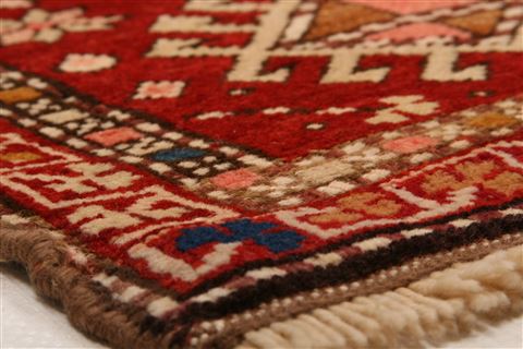 Kazak Red Hand Knotted 37 X 63 Area Rug 253-26753 Image 7