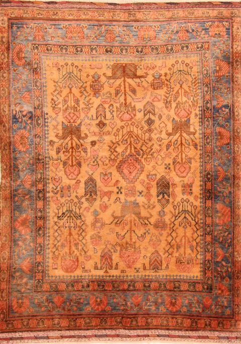 Afshar Beige Hand Knotted 43 X 510 Area Rug 100-26759 Image 0