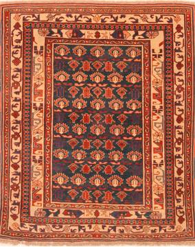 Shirvan Brown Hand Knotted 4'6" X 5'5"  Area Rug 100-26768