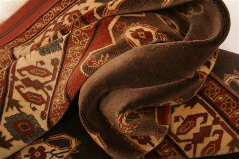 Kurdi Brown Hand Knotted 40 X 61 Area Rug 100-26769 Image 2