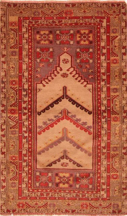 Milas Red Hand Knotted 39 X 63 Area Rug 100-26775 Image 0