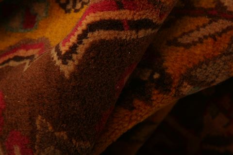Qashqai Yellow Hand Knotted 210 X 54 Area Rug 253-26776 Image 1