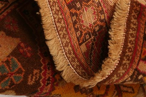 Qashqai Yellow Hand Knotted 210 X 54 Area Rug 253-26776 Image 4