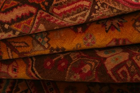 Qashqai Yellow Hand Knotted 210 X 54 Area Rug 253-26776 Image 5