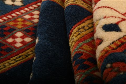 Kazak Blue Hand Knotted 48 X 60 Area Rug 100-26780 Image 3