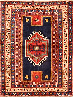 Kazak Blue Hand Knotted 4'8" X 6'0"  Area Rug 100-26780