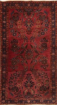 Persian Sarouk Red Rectangle 3x5 ft Wool Carpet 26781