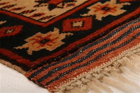 Shirvan Orange Hand Knotted 39 X 49 Area Rug 100-26785 Image 1