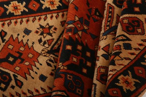 Shirvan Orange Hand Knotted 39 X 49 Area Rug 100-26785 Image 4