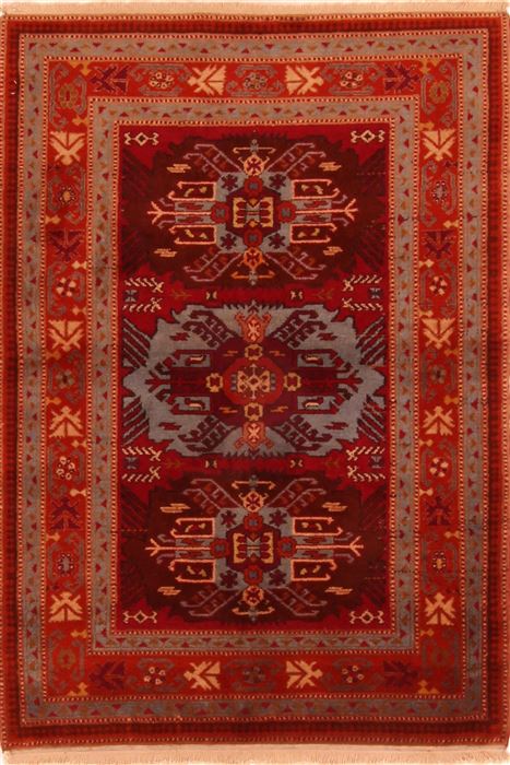 Kazak Red Hand Knotted 39 X 49 Area Rug 100-26786 Image 0