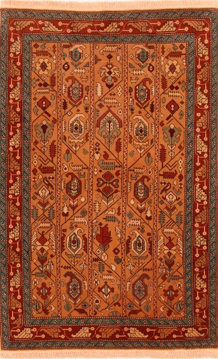 Shiraz Orange Hand Knotted 34 X 51  Area Rug 100-26791 Image 0