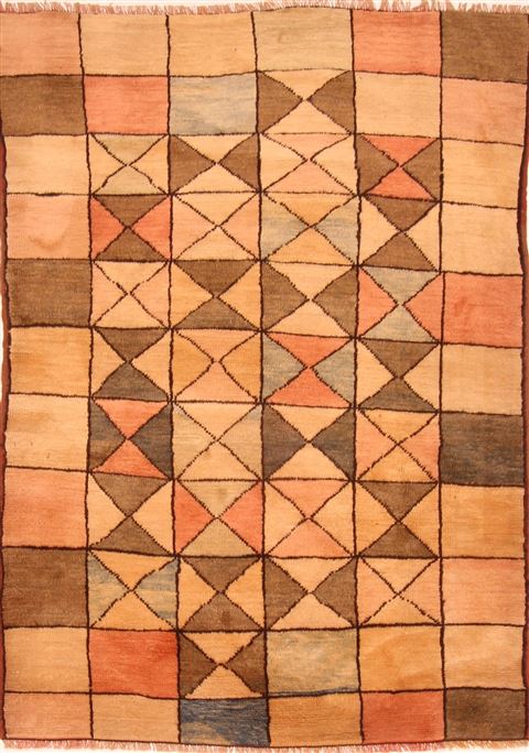 Gabbeh Beige Hand Knotted 44 X 65 Area Rug 100-26793 Image 0