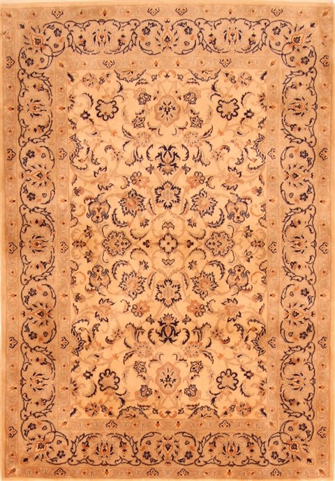 Tabriz Beige Hand Knotted 42 X 61  Area Rug 253-26795 Image 0