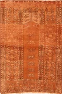 Turkish Shirvan Brown Rectangle 3x5 ft Wool Carpet 26797