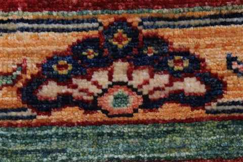Kazak Multicolor Hand Knotted 510 X 77 Area Rug 250-26802 Image 10