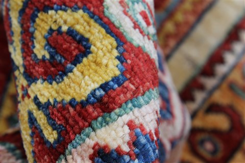 Kazak Multicolor Hand Knotted 510 X 77 Area Rug 250-26802 Image 13