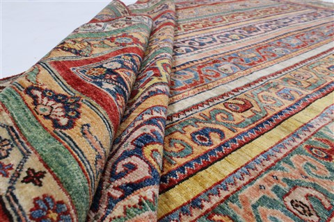 Kazak Multicolor Hand Knotted 510 X 77 Area Rug 250-26802 Image 1