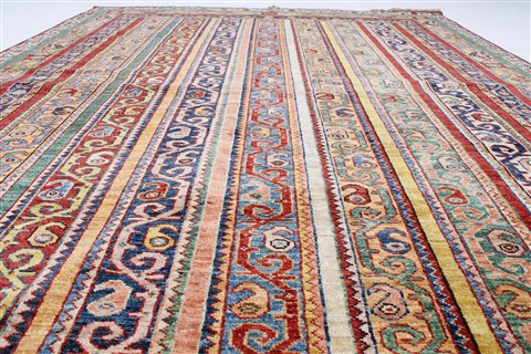 Kazak Multicolor Hand Knotted 510 X 77 Area Rug 250-26802 Image 5