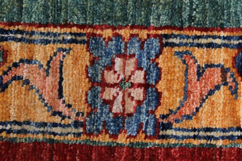 Kazak Multicolor Hand Knotted 510 X 77 Area Rug 250-26802 Image 9