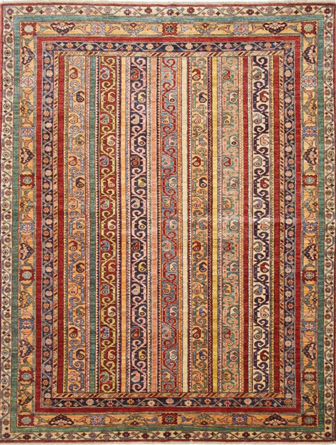 Kazak Multicolor Hand Knotted 510 X 77 Area Rug 250-26802 Image 0