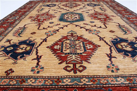 Kazak Brown Hand Knotted 56 X 79 Area Rug 250-26805 Image 3