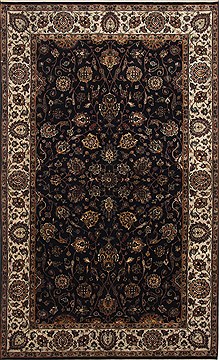 Indian Agra Beige Rectangle 5x8 ft Wool Carpet 26810