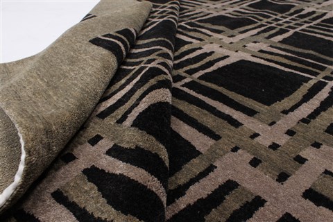 Modern Beige Hand Knotted 59 X 710 Area Rug 250-26812 Image 1