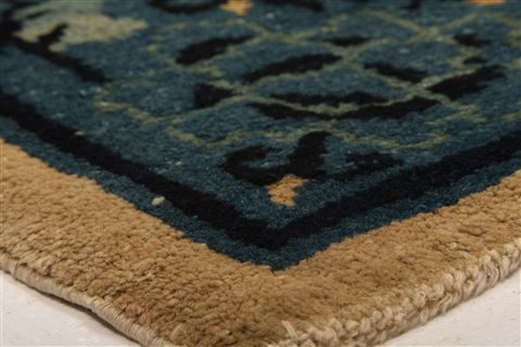 Asian Inspired Blue Hand Knotted 31 X 410 Area Rug 100-26820 Image 1
