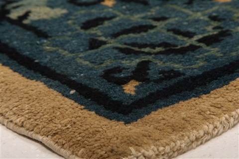 Asian Inspired Blue Hand Knotted 31 X 410 Area Rug 100-26820 Image 8