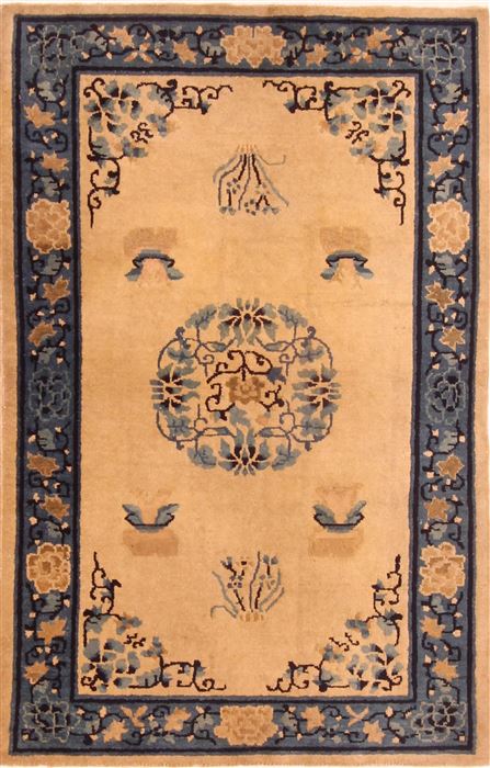 Asian Inspired Blue Hand Knotted 31 X 410 Area Rug 100-26820 Image 0