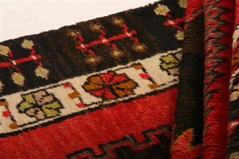 Kurdi Red Hand Knotted 37 X 65 Area Rug 100-26823 Image 3